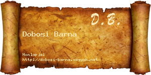 Dobosi Barna névjegykártya